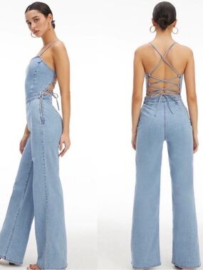 Good American Vacay Palazzo Jumpsuit